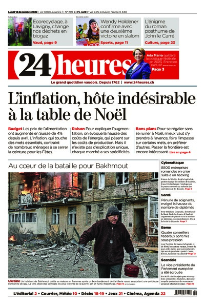 Dernière édition du journal 24 heures