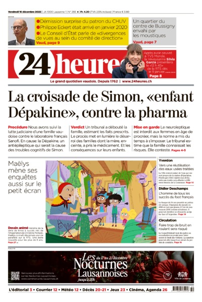 Dernière édition du journal 24 heures