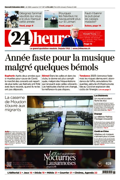 Dernière édition du journal 24 heures