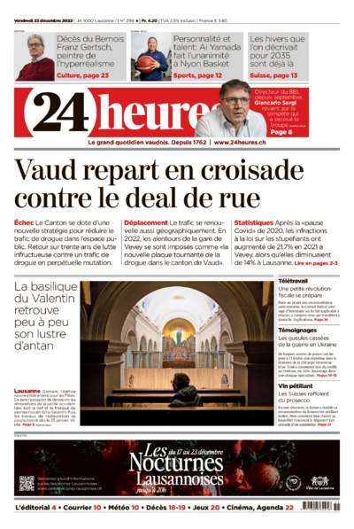 Dernière édition du journal 24 heures