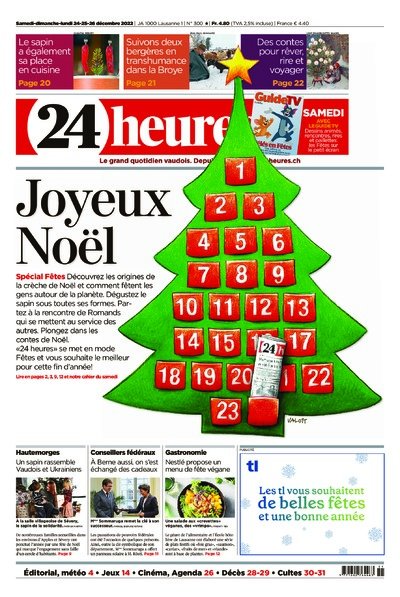 Dernière édition du journal 24 heures