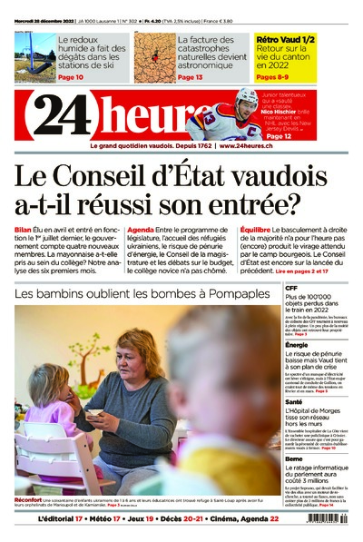 Dernière édition du journal 24 heures