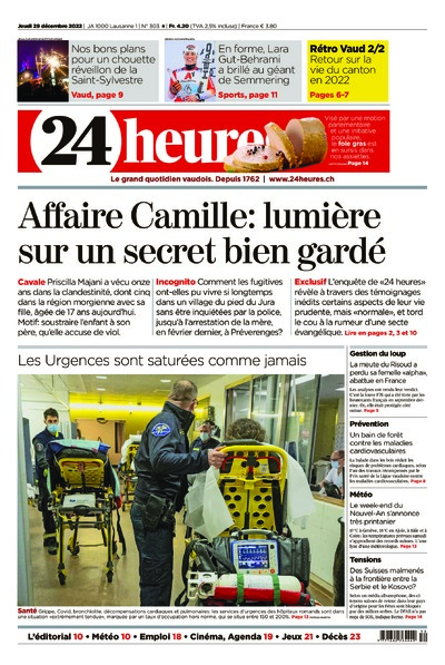Dernière édition du journal 24 heures