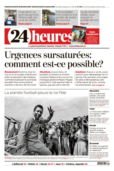 Dernière édition du journal 24 heures