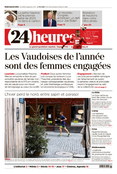 Dernière édition du journal 24 heures