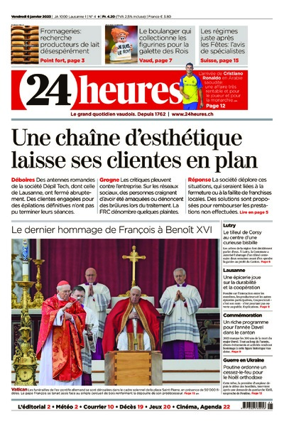 Dernière édition du journal 24 heures