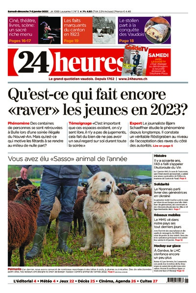 Dernière édition du journal 24 heures