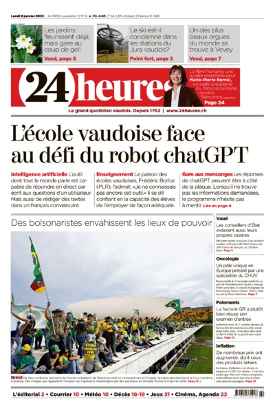 Dernière édition du journal 24 heures