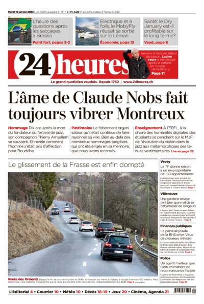 Dernière édition du journal 24 heures