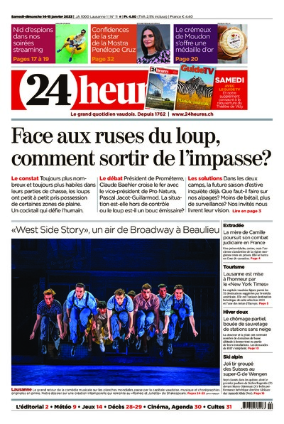 Dernière édition du journal 24 heures