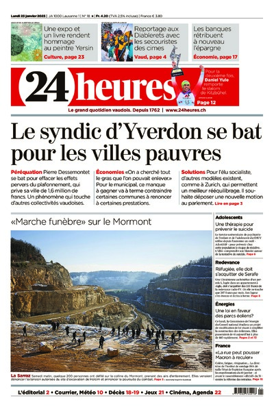 Dernière édition du journal 24 heures