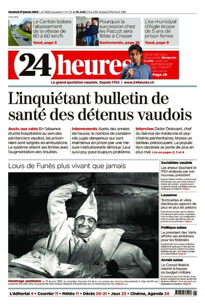 Dernière édition du journal 24 heures