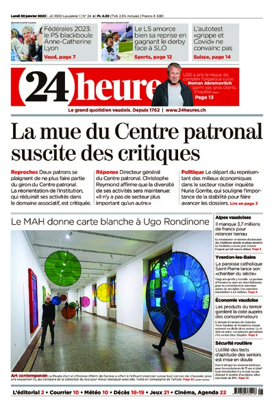 Dernière édition du journal 24 heures