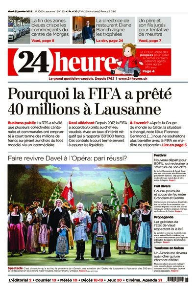 Dernière édition du journal 24 heures