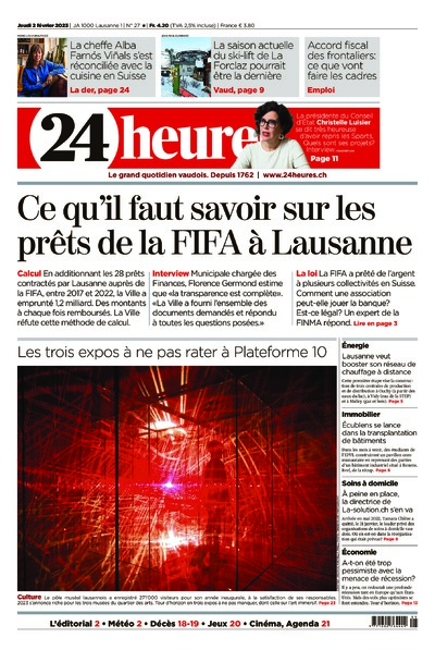 Dernière édition du journal 24 heures