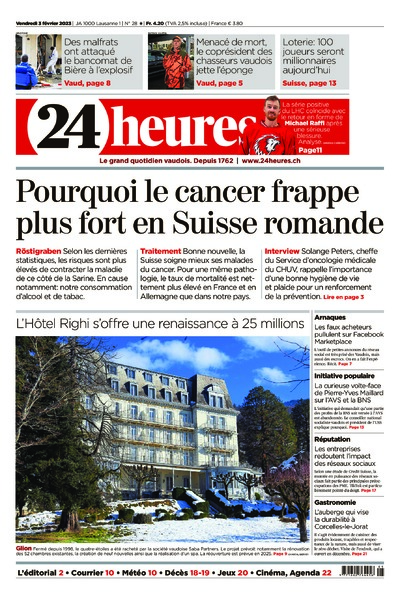 Dernière édition du journal 24 heures