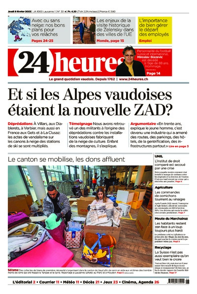 Dernière édition du journal 24 heures