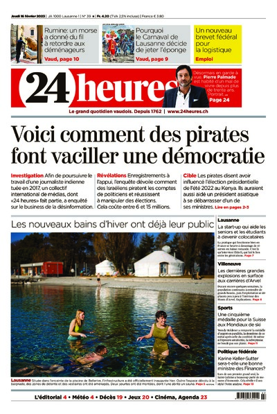 Dernière édition du journal 24 heures