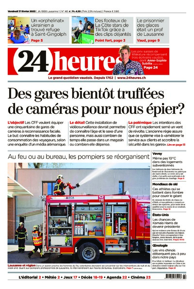 Dernière édition du journal 24 heures