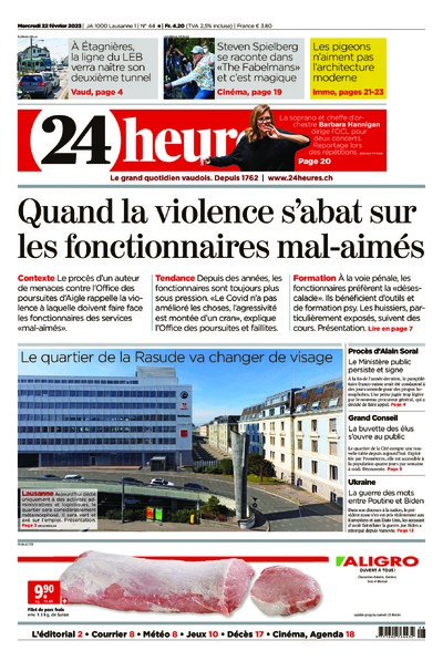 Dernière édition du journal 24 heures