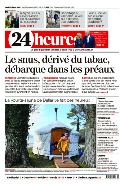 Dernière édition du journal 24 heures
