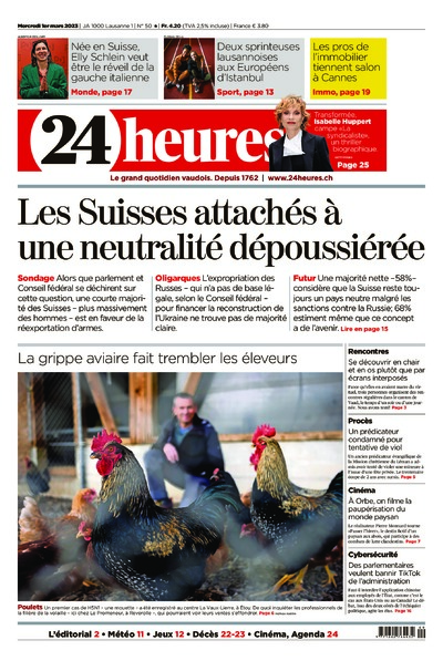 Dernière édition du journal 24 heures
