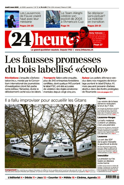 Dernière édition du journal 24 heures