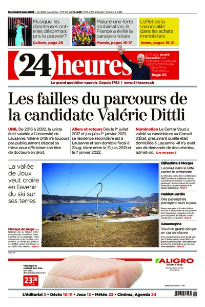 Dernière édition du journal 24 heures