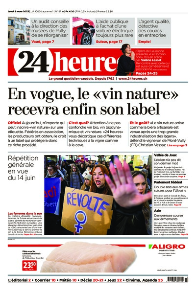 Dernière édition du journal 24 heures
