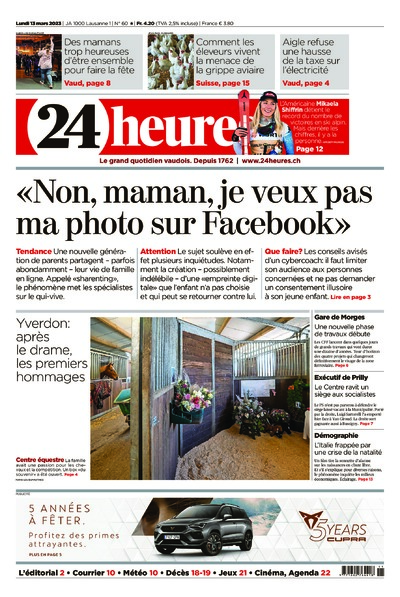 Dernière édition du journal 24 heures
