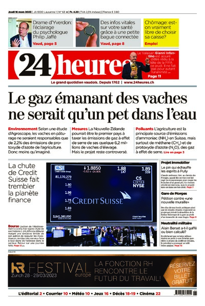 Dernière édition du journal 24 heures