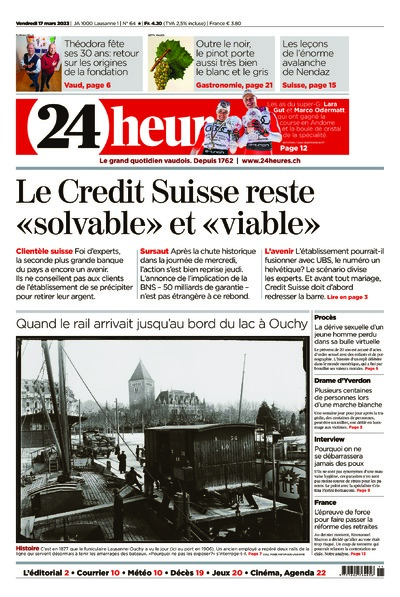 Dernière édition du journal 24 heures