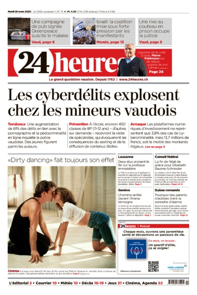 Dernière édition du journal 24 heures