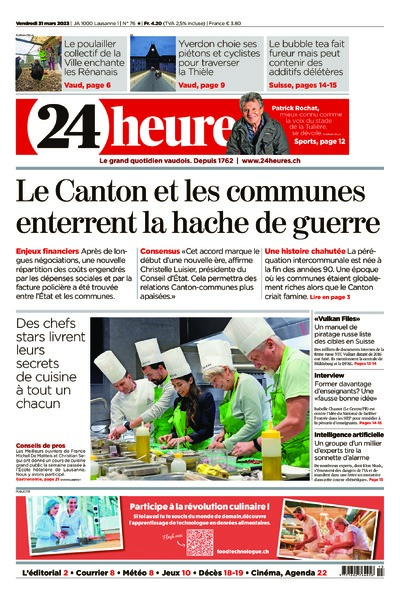 Dernière édition du journal 24 heures