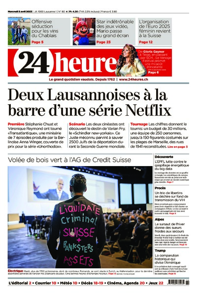 Dernière édition du journal 24 heures