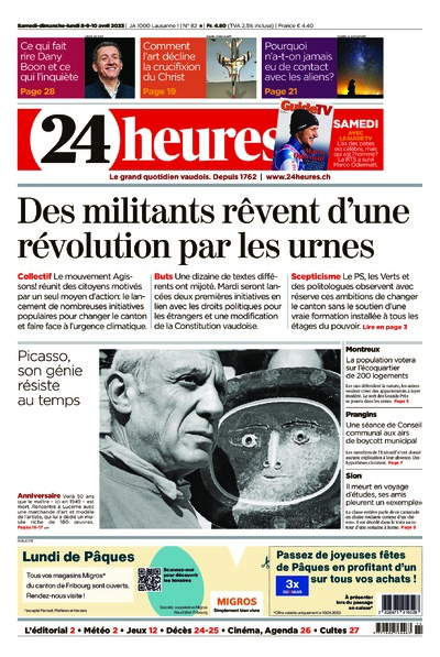 Dernière édition du journal 24 heures