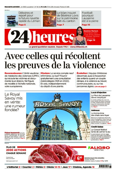 Dernière édition du journal 24 heures