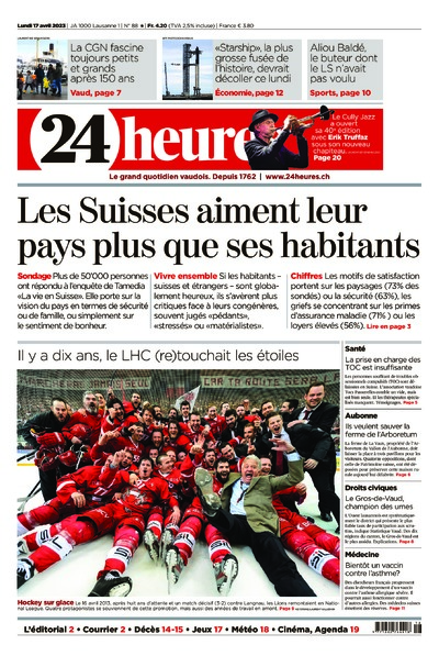 Dernière édition du journal 24 heures