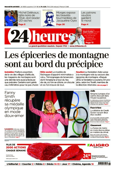 Dernière édition du journal 24 heures