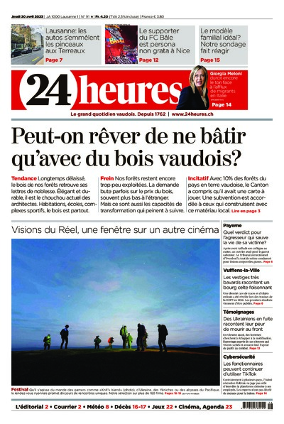 Dernière édition du journal 24 heures