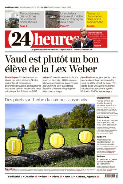Dernière édition du journal 24 heures