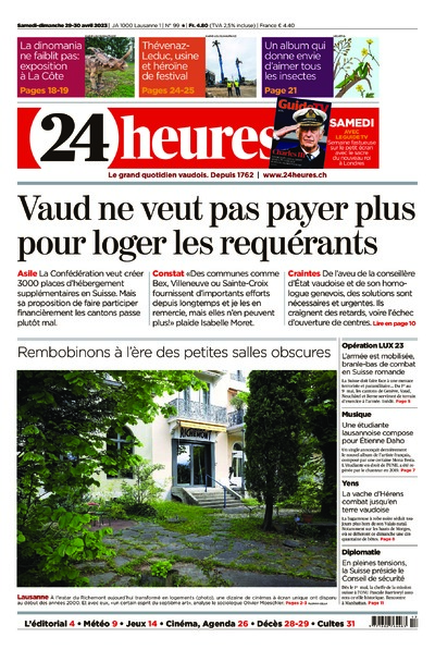 Dernière édition du journal 24 heures