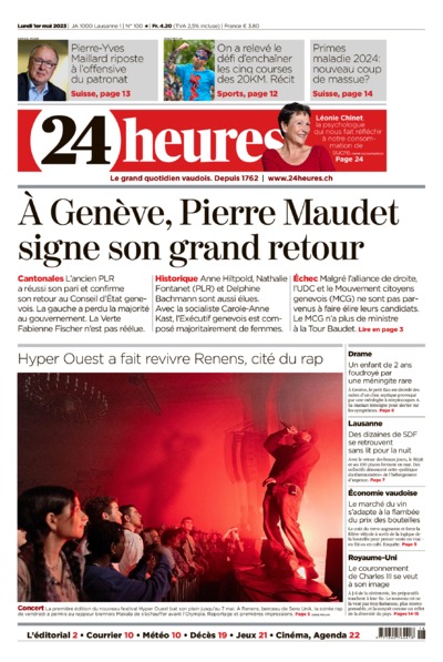 Dernière édition du journal 24 heures