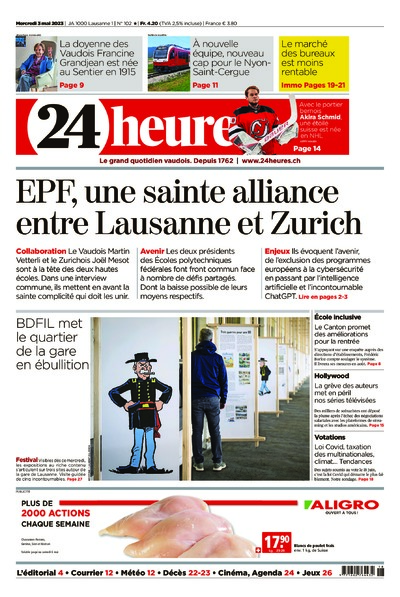 Dernière édition du journal 24 heures