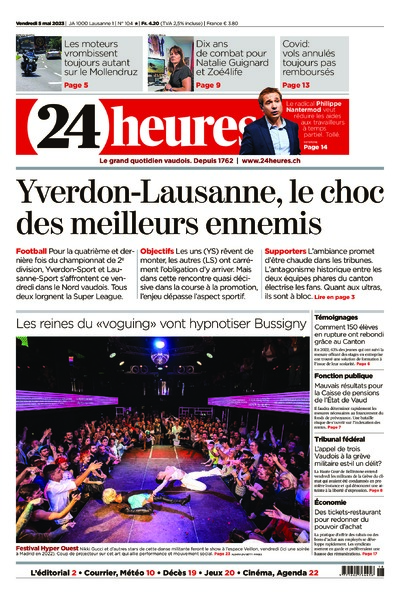 Dernière édition du journal 24 heures