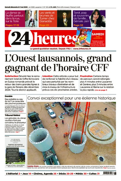 Dernière édition du journal 24 heures
