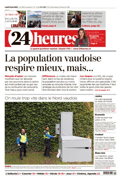 Dernière édition du journal 24 heures