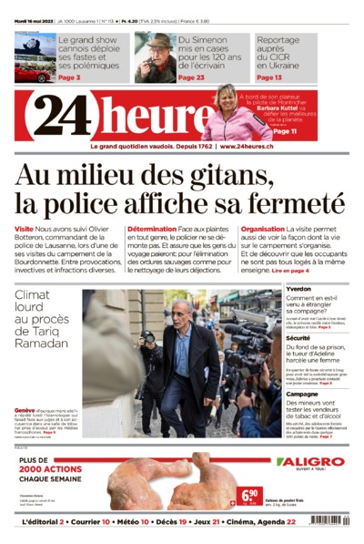 Dernière édition du journal 24 heures