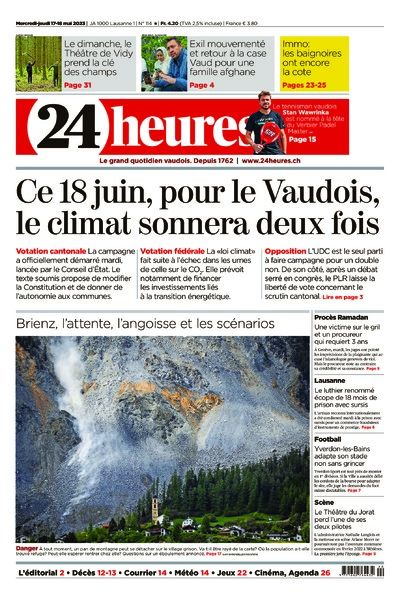Dernière édition du journal 24 heures
