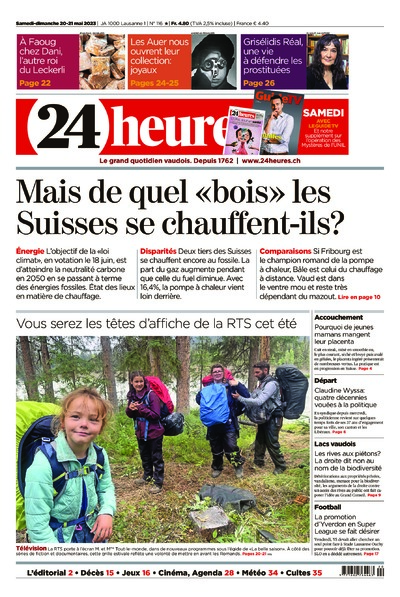 Dernière édition du journal 24 heures